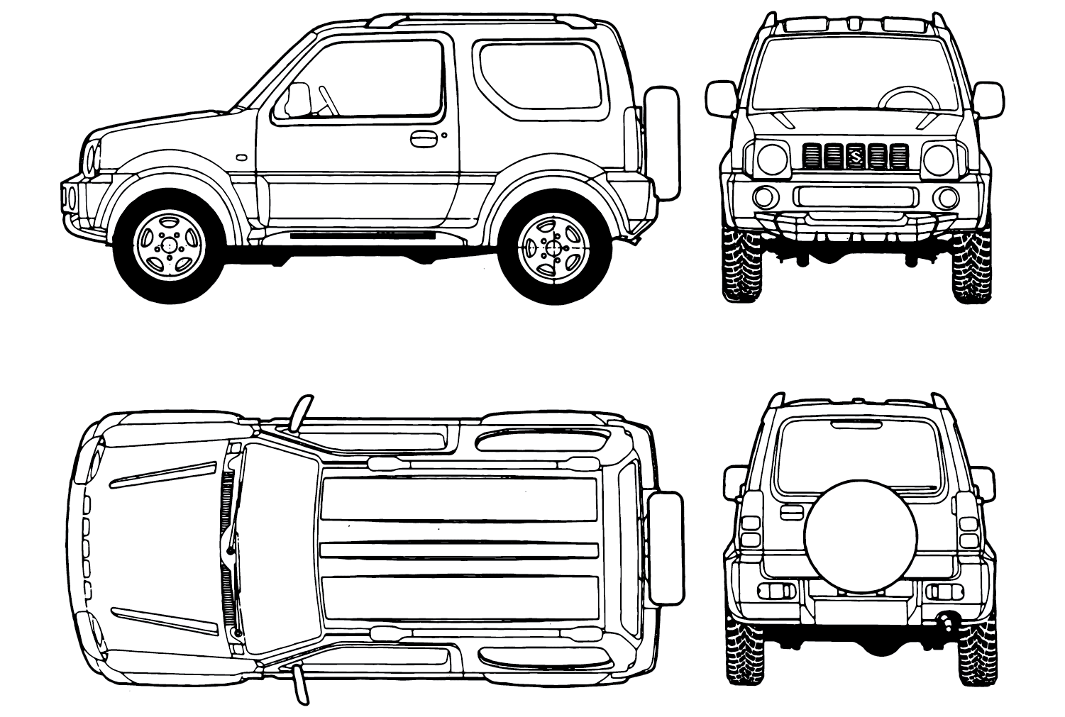 Suzuki Jimny Malvorlage von Suzuki