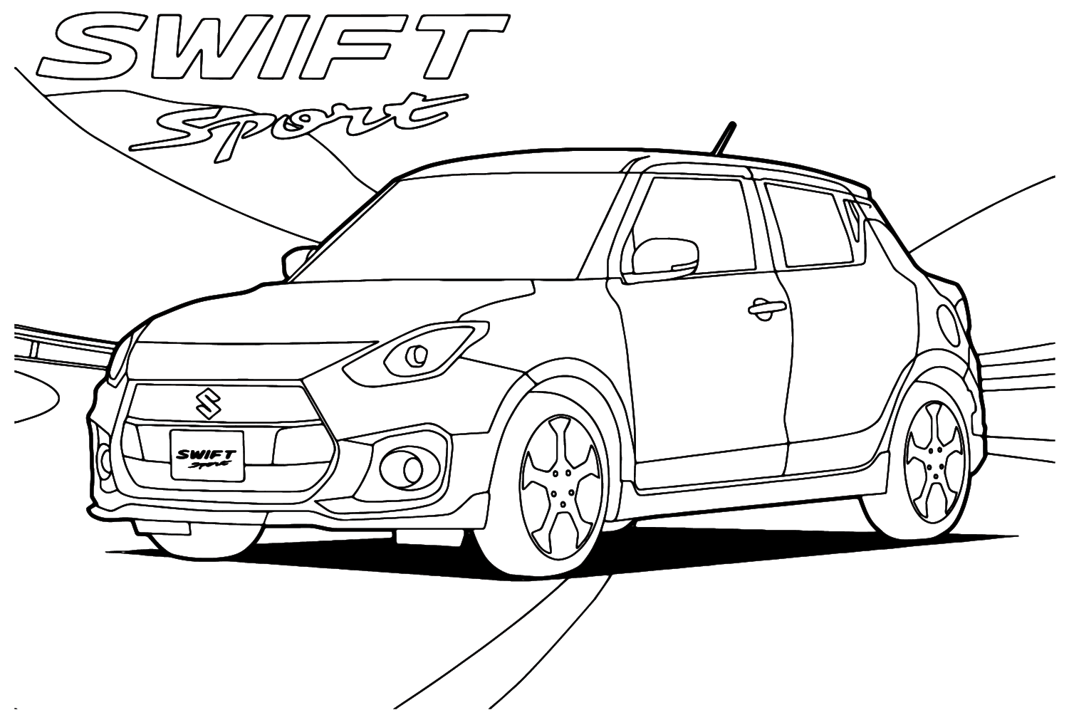 Ausmalbilder Suzuki Swift Sport von Suzuki
