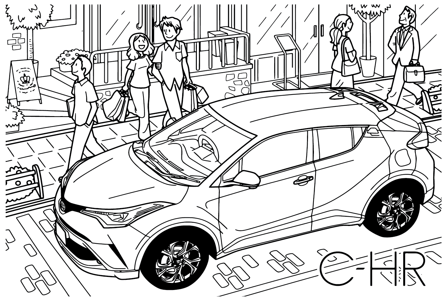 Раскраска Toyota C-HR от Toyota