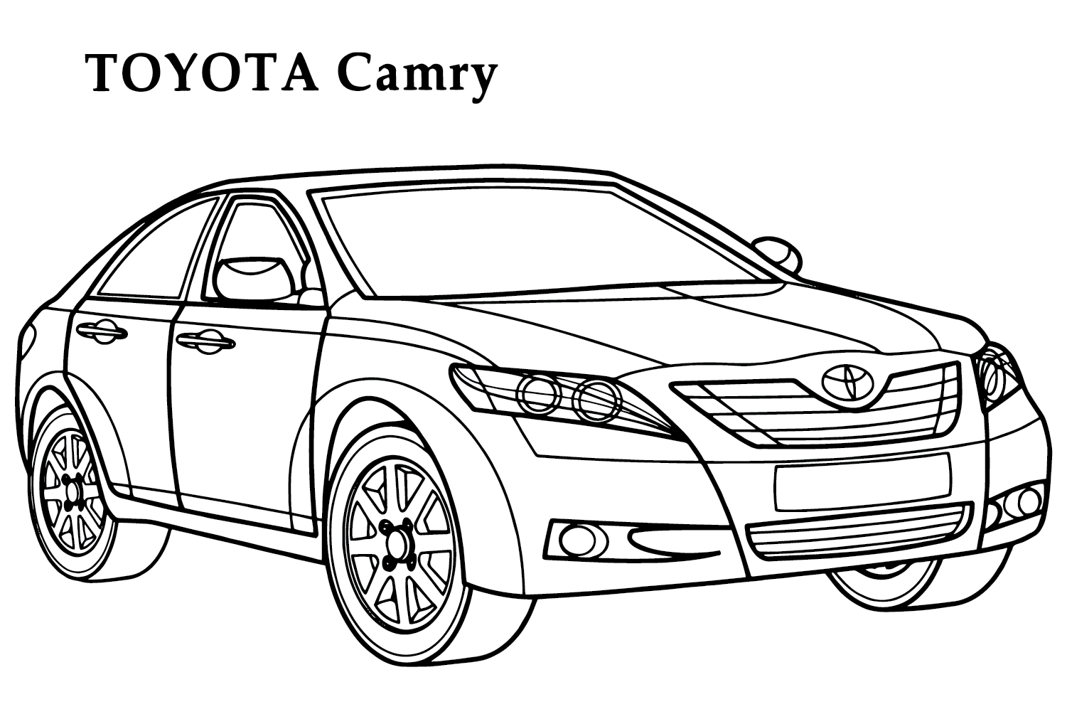 Раскраска Toyota Camry от Toyota