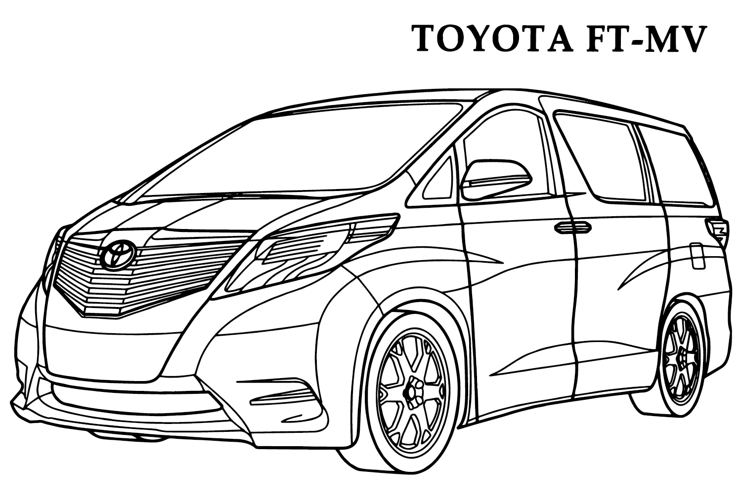 Цветная страница Toyota FT-MV от Toyota