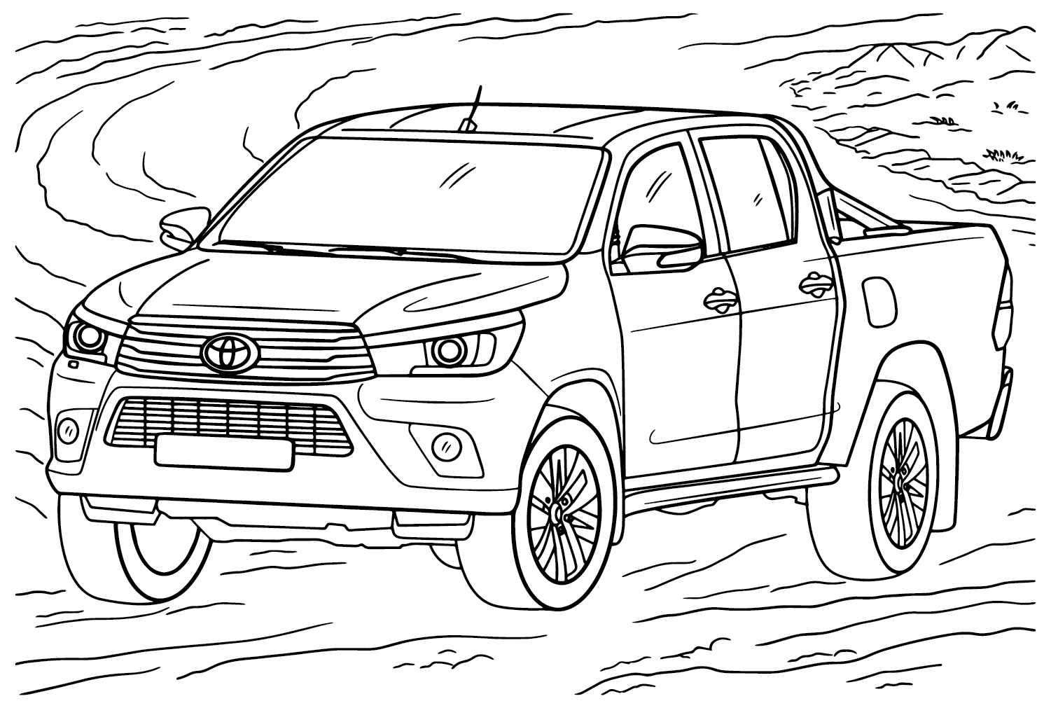 Раскраска Toyota Hilux от Toyota