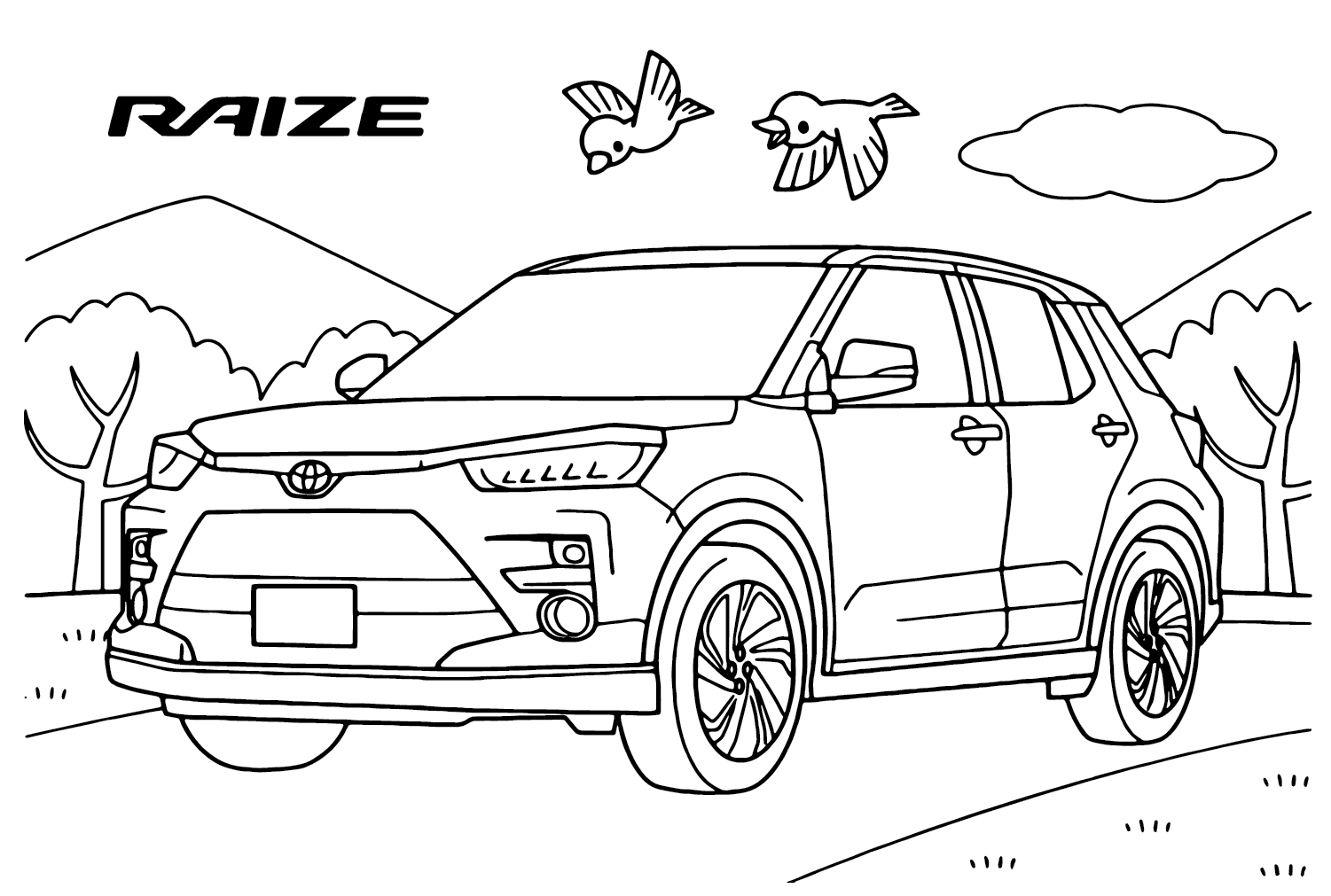 Ausmalbilder „Toyota Raize“ von Toyota