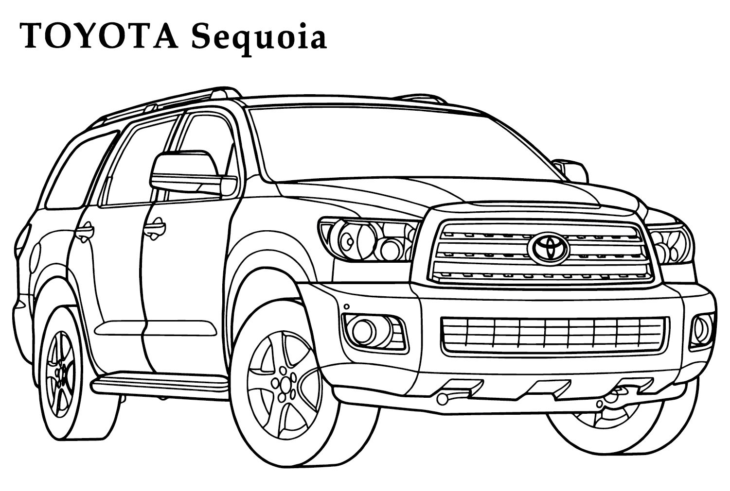 Раскраска Тойота Секвойя от Toyota