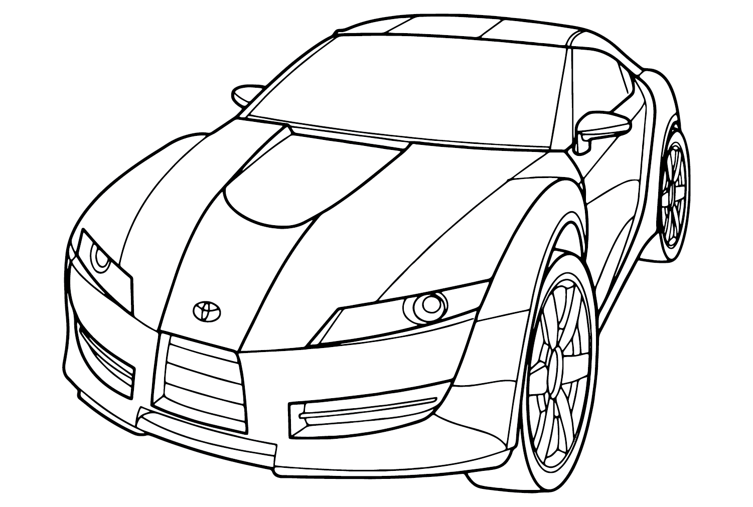Раскраска Toyota Supra для печати от Toyota