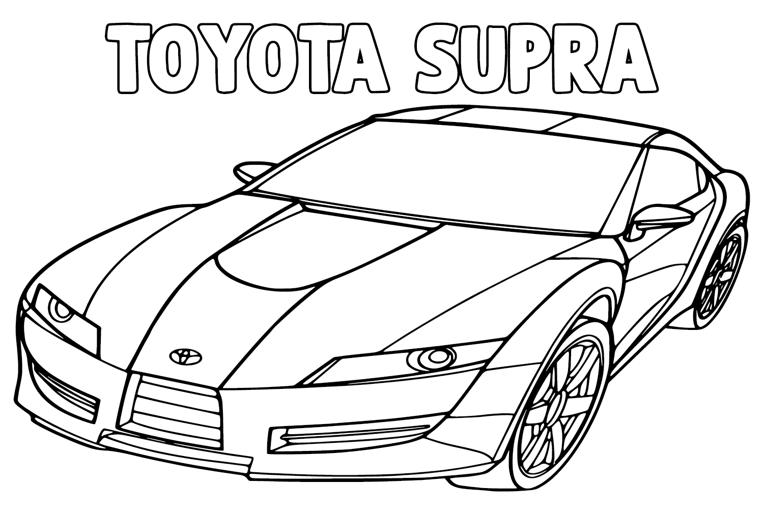Pagina da colorare di Toyota Supra