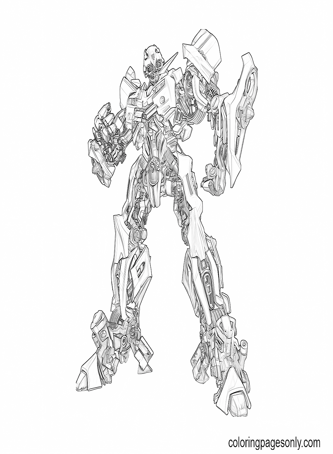 Transformers Bumblebee Printable Coloring Page