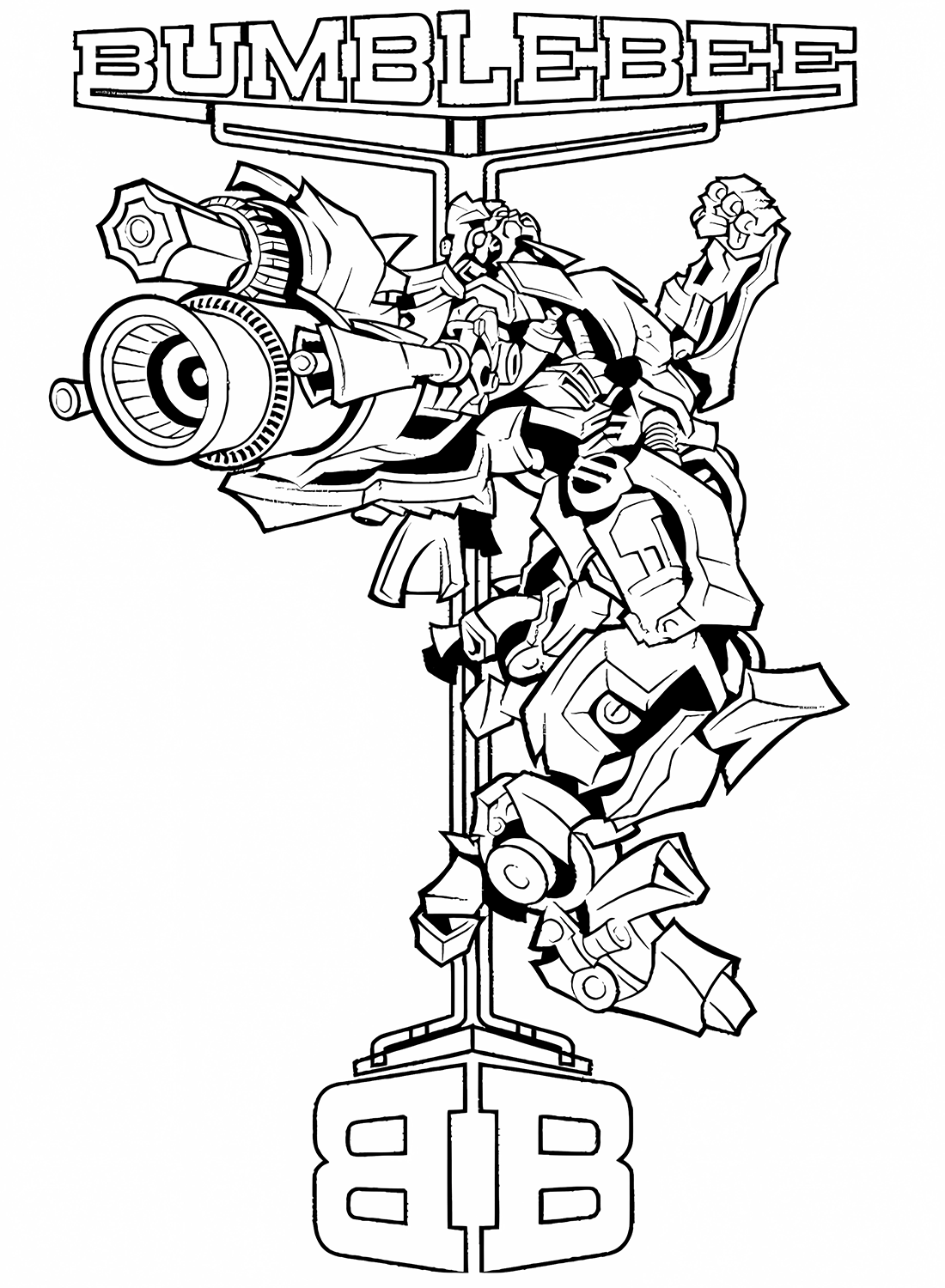 Transformers Bumblebee Coloring Page