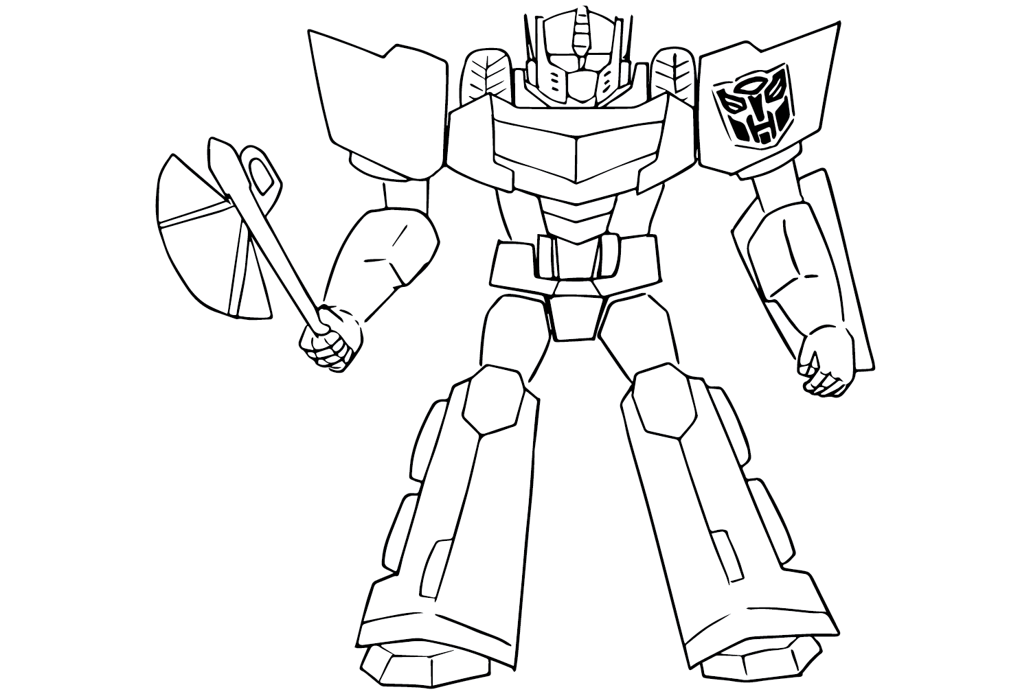 Página para colorir de transformadores PNG de Transformers