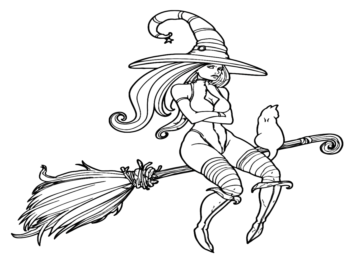 Witch Hat Picture To Color