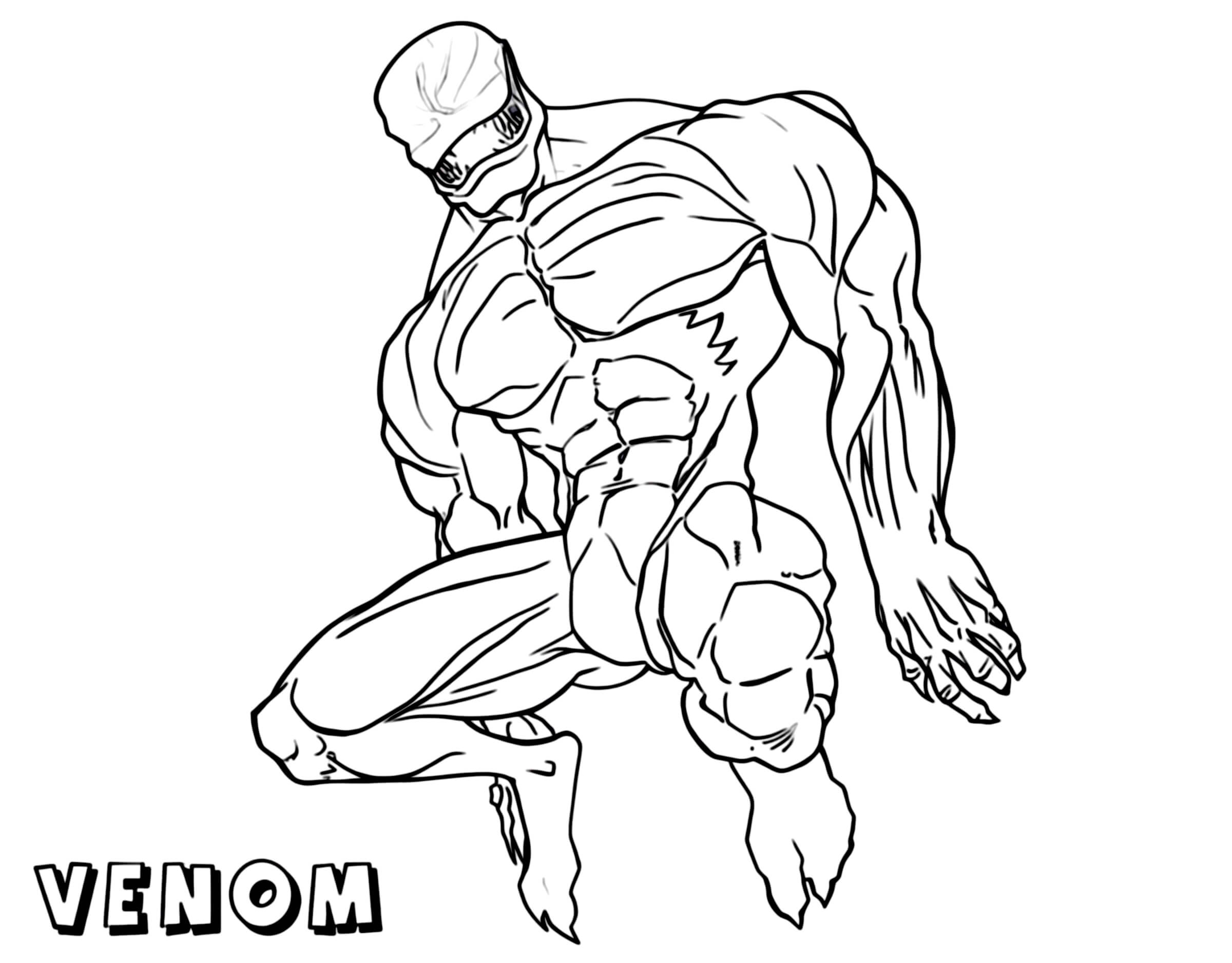 Anti-Hero Venom Coloring Page
