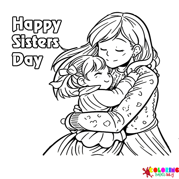 Sisters Day Coloring Pages