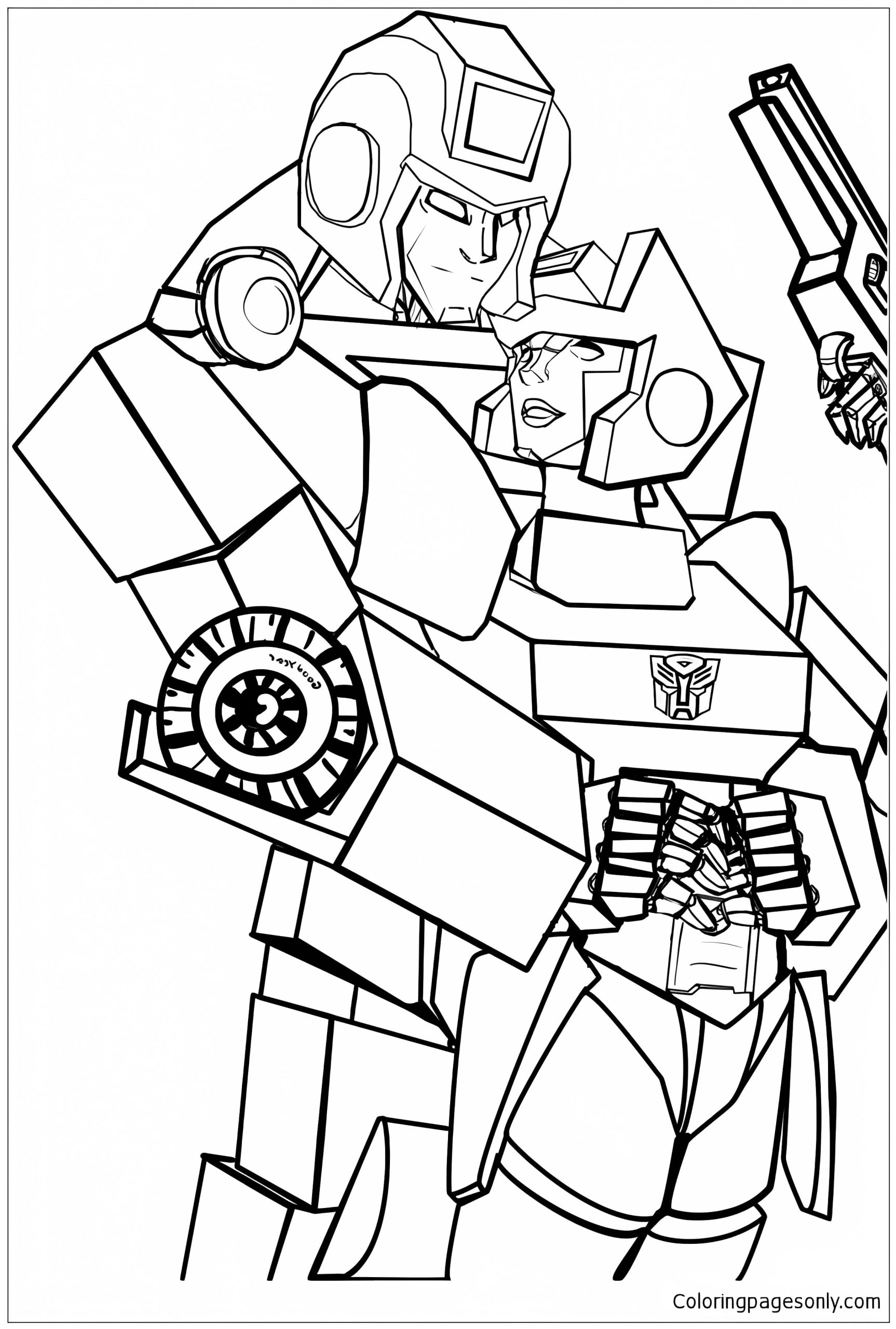 Awesome Ironhide Of Transformers Coloring Page