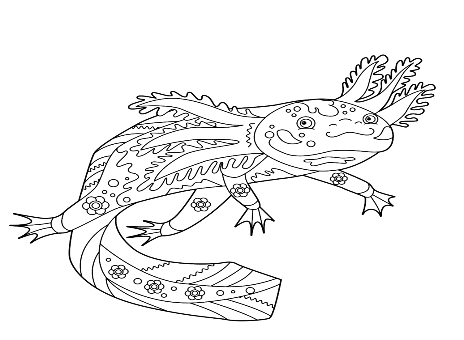 Axolotl Color Pages