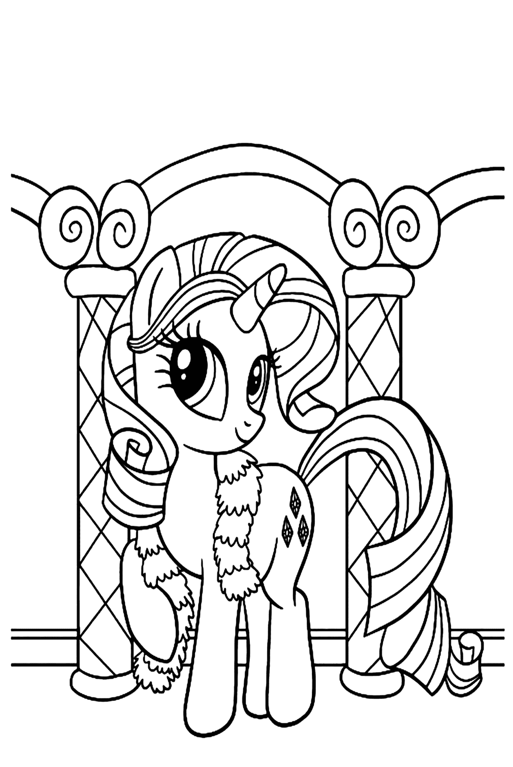 Baby Rarity Coloring Page