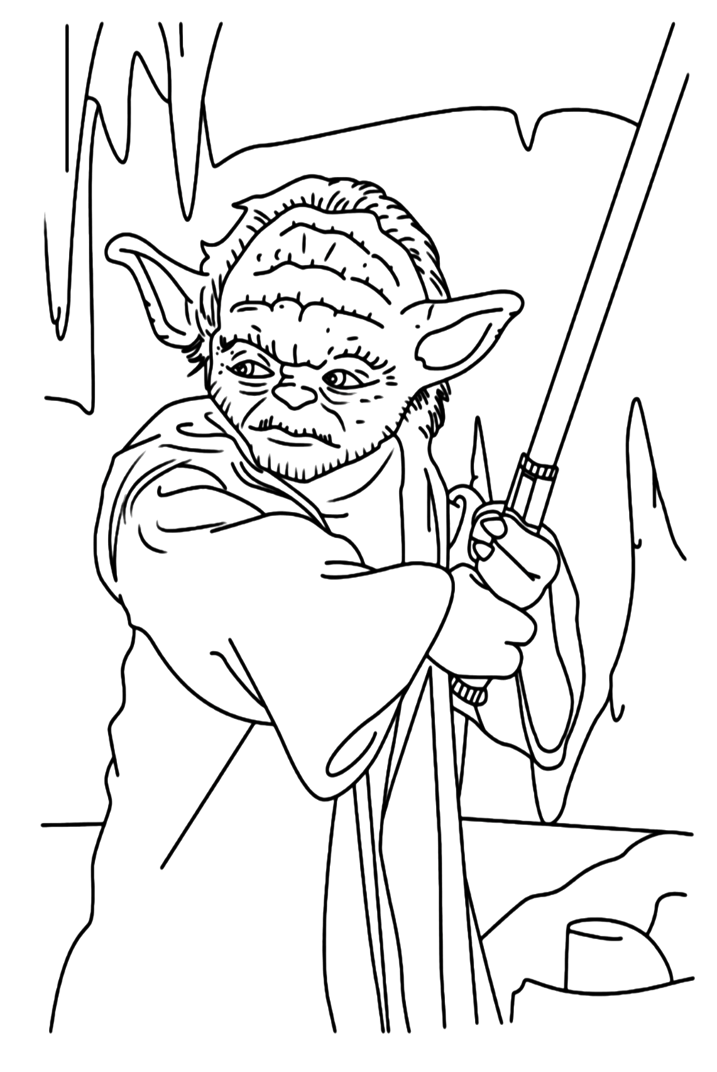 Baby Yoda Coloring Sheet