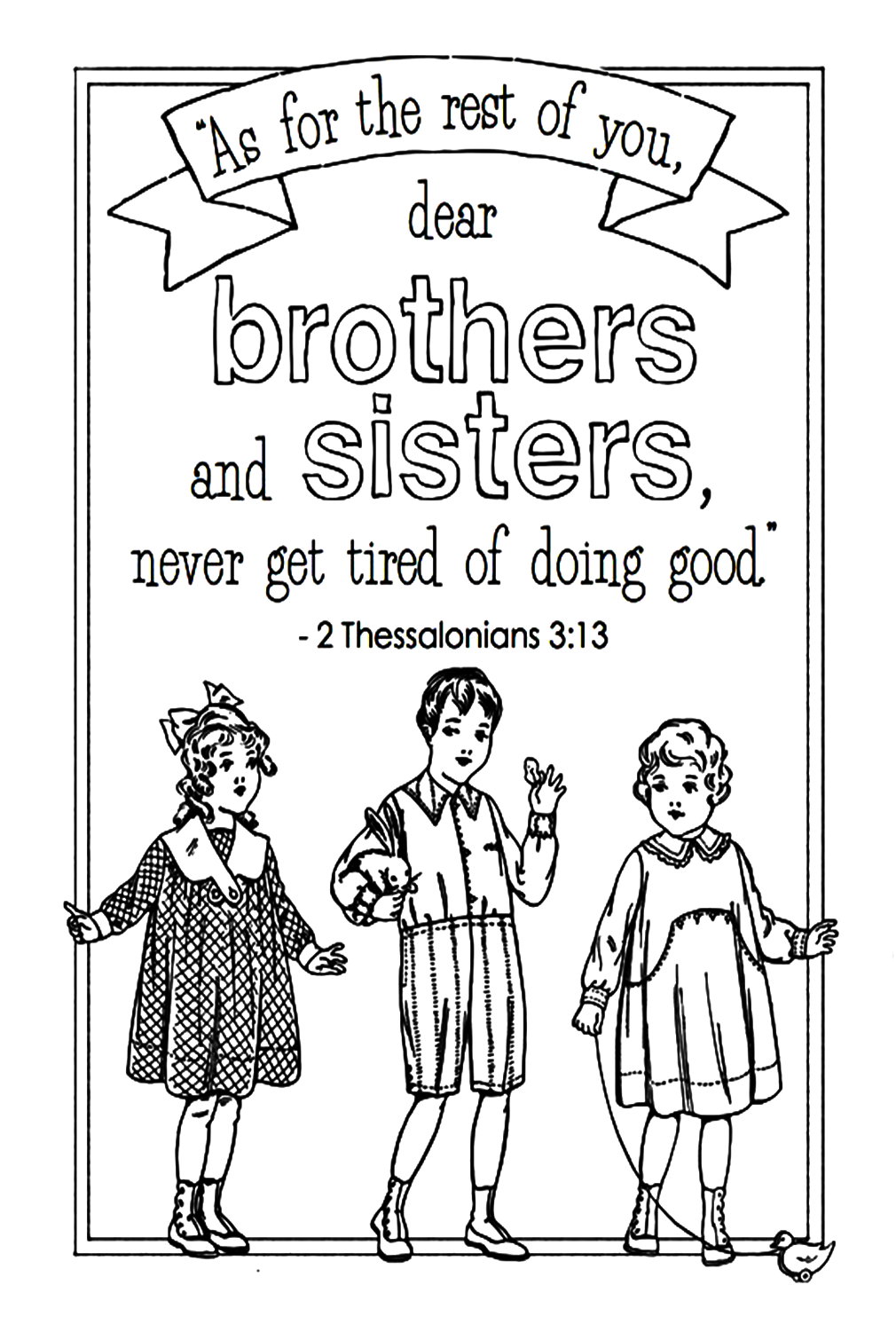 بطاقة على صفحة تلوين أيام الأخت من يوم الأخوات