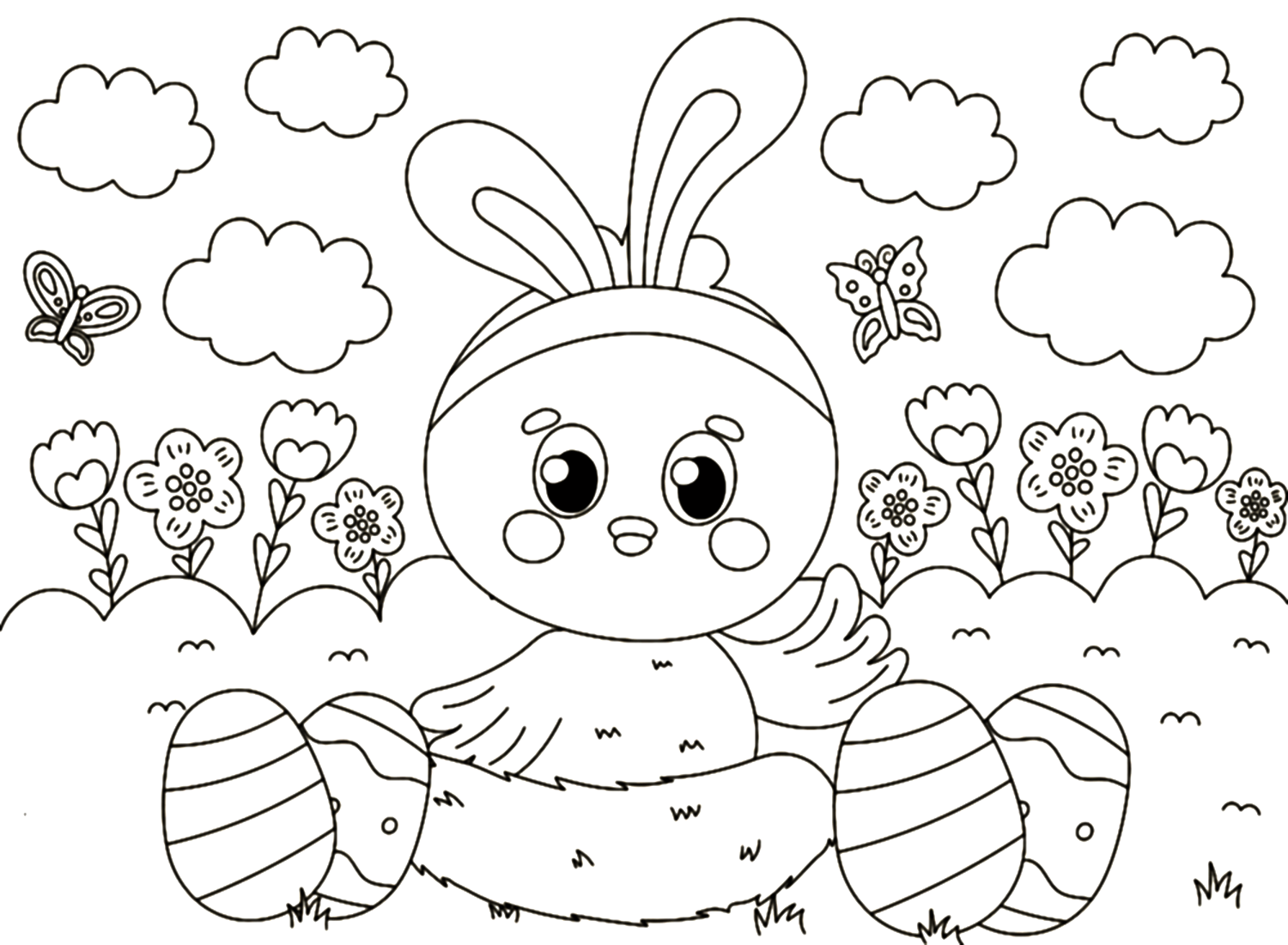 Chick Easter Coloring Pages