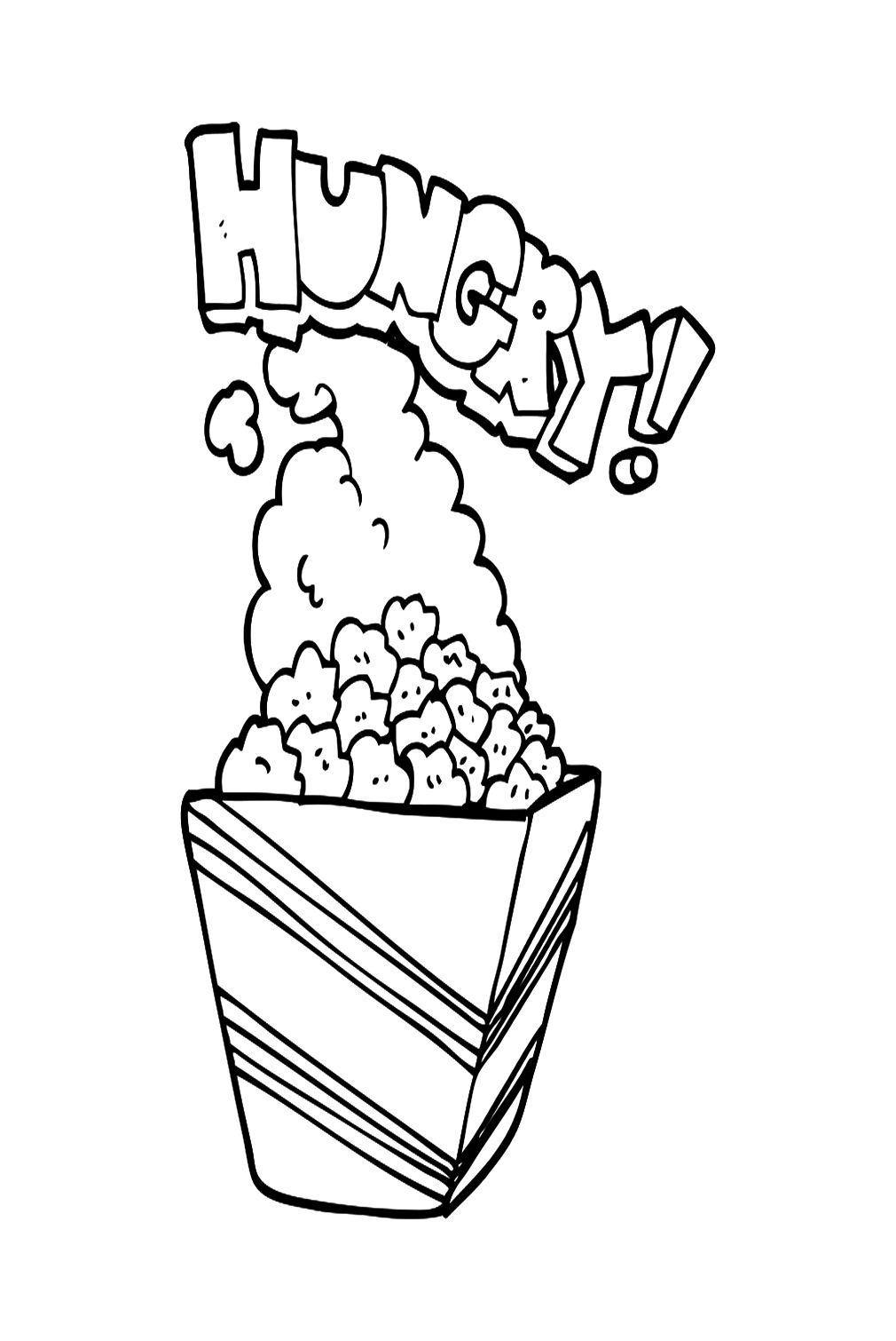 Dibujos para colorear palomitas de maíz de Popcorn