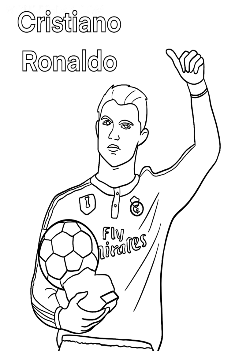 60 Free Printable Cristiano Ronaldo Coloring Pages