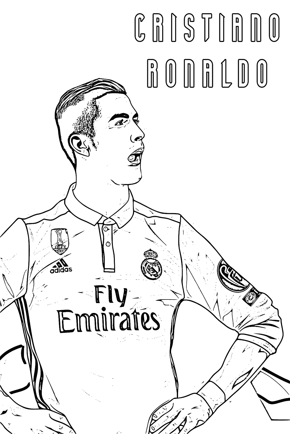 Images de Cristiano Ronaldo à colorier de Cristiano Ronaldo