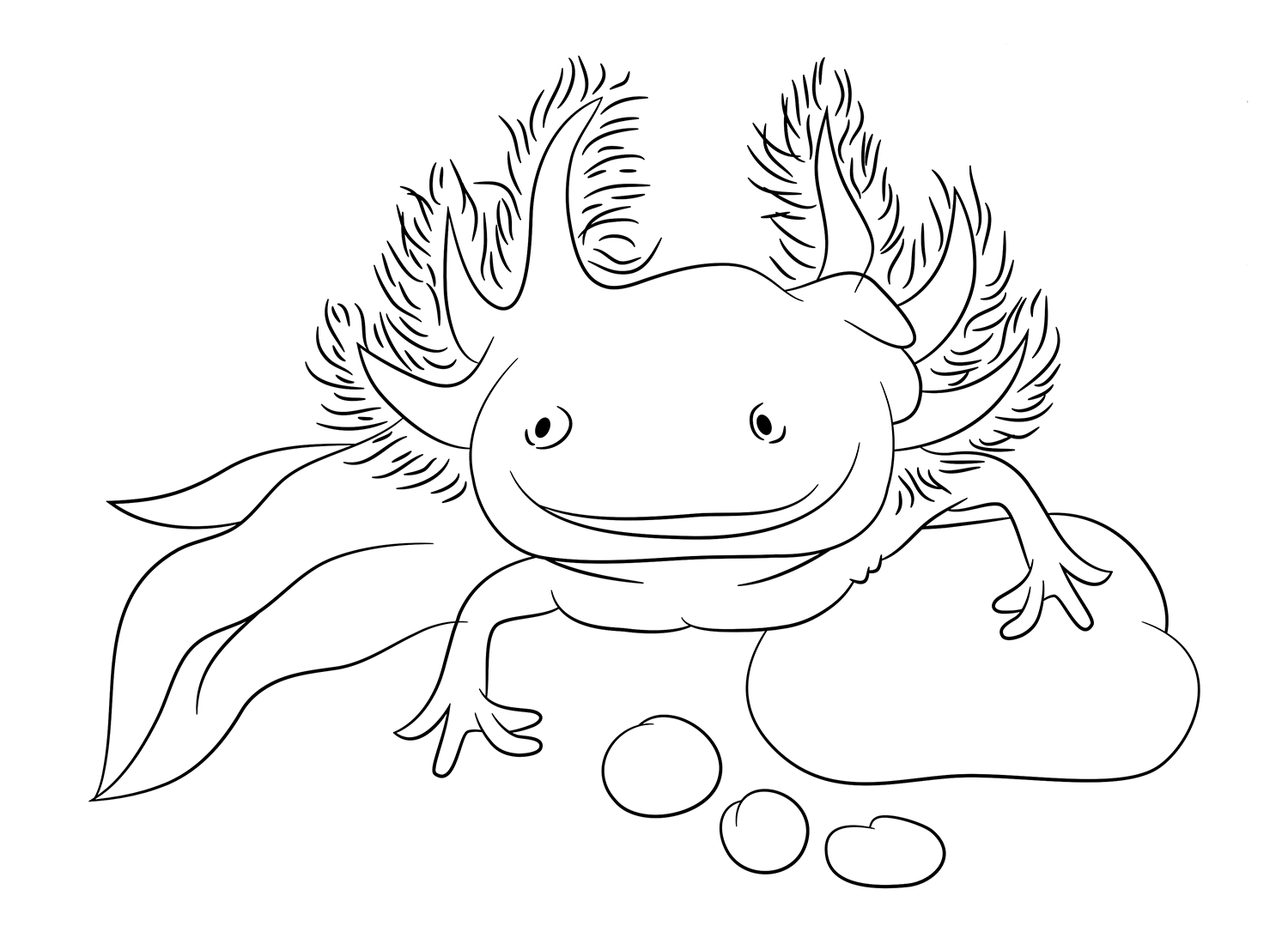 Lindos dibujos para colorear de Axolotl de Axolotl