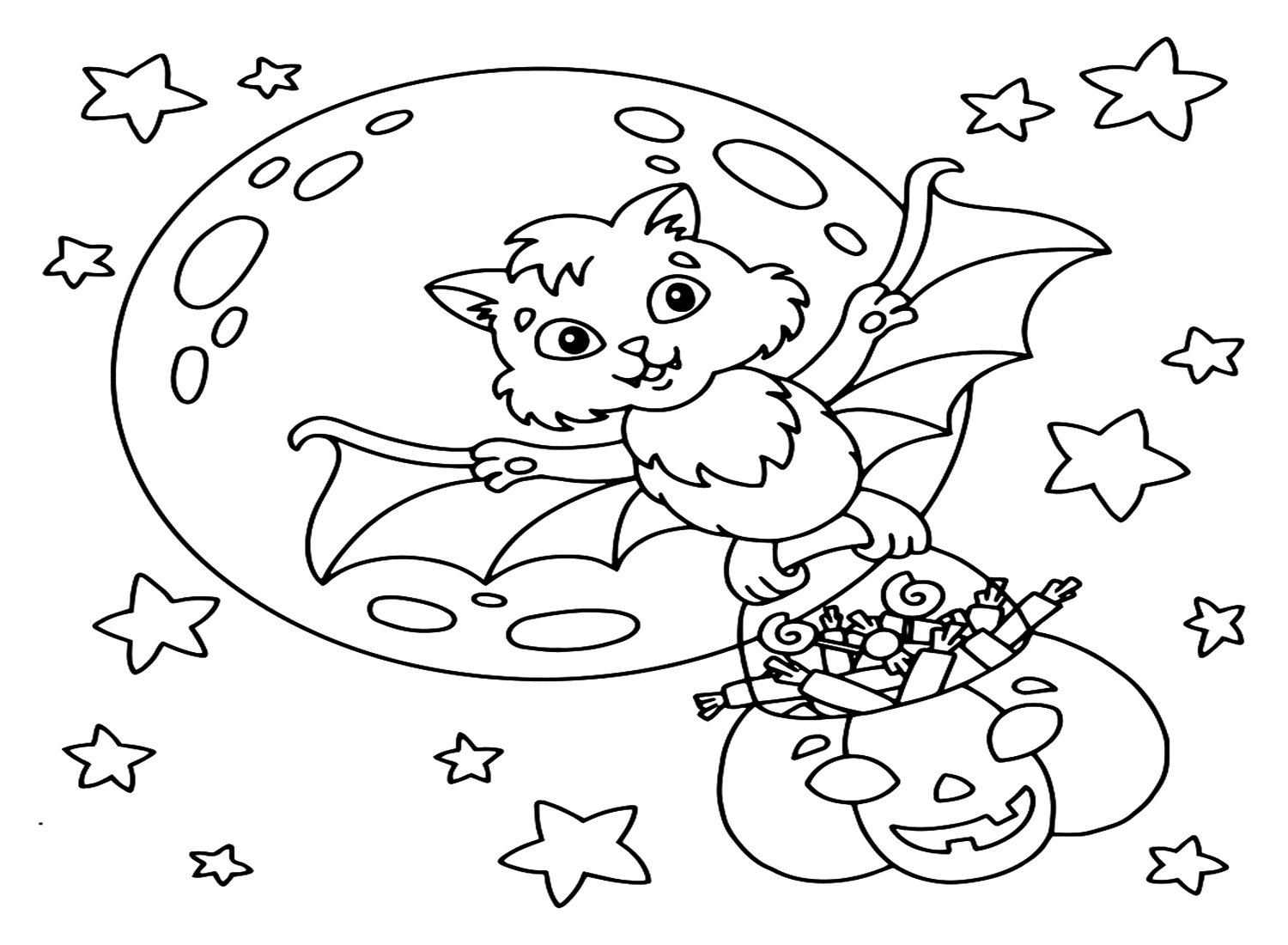 Halloween Bat Coloring Pages