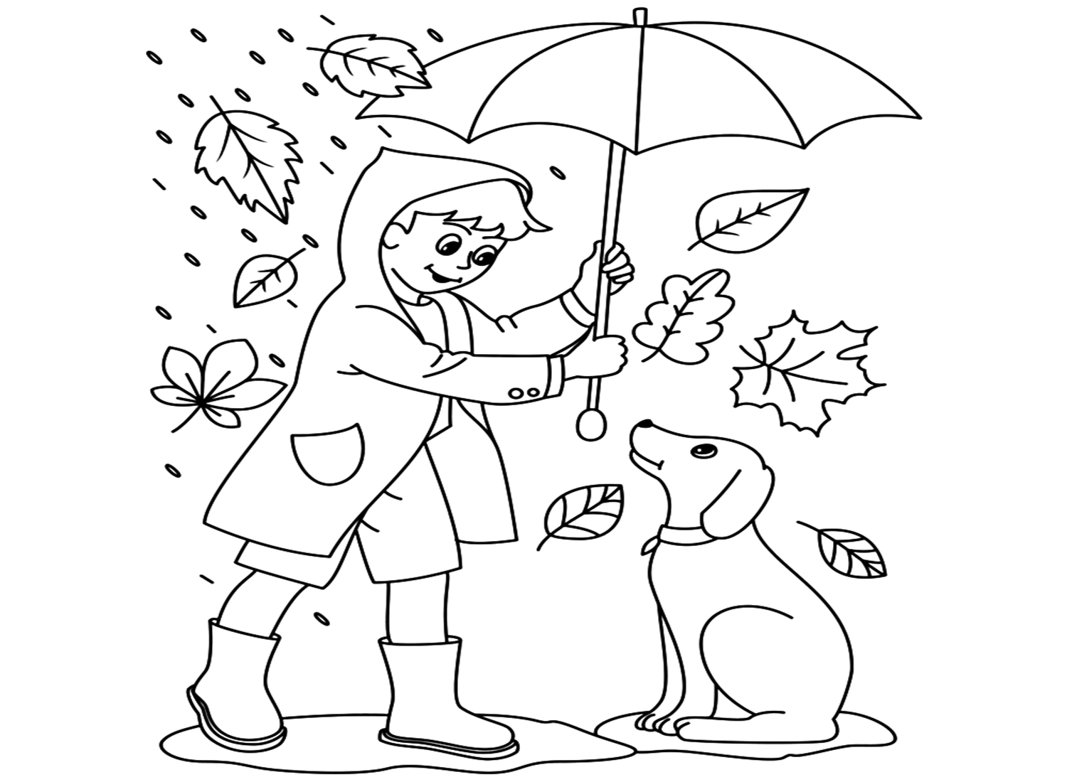 Cute Fall Coloring Pages from Fall