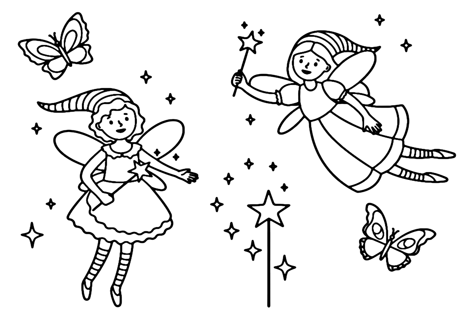 Fairy Coloring Page Printable Free Coloring Page