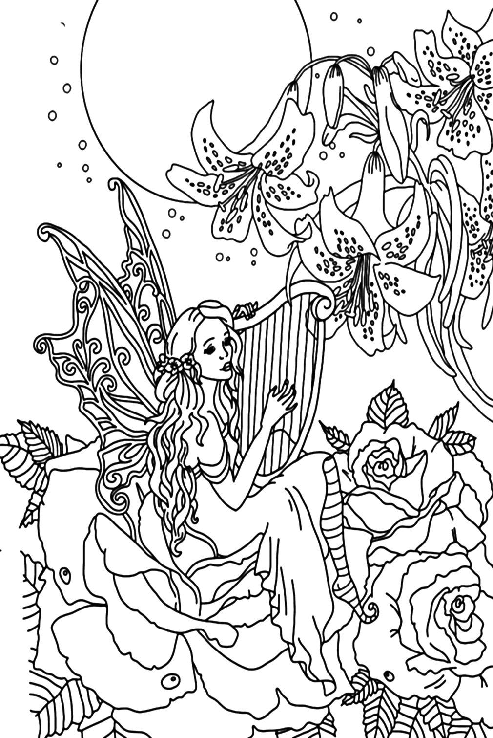 Fairy Garden Coloring Pages Coloring Page