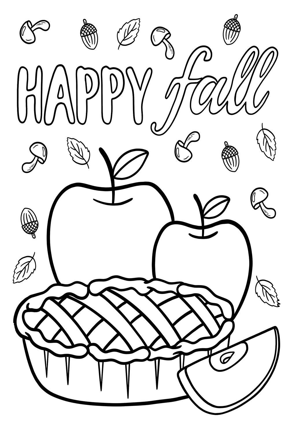 Fall Coloring Page from Fall