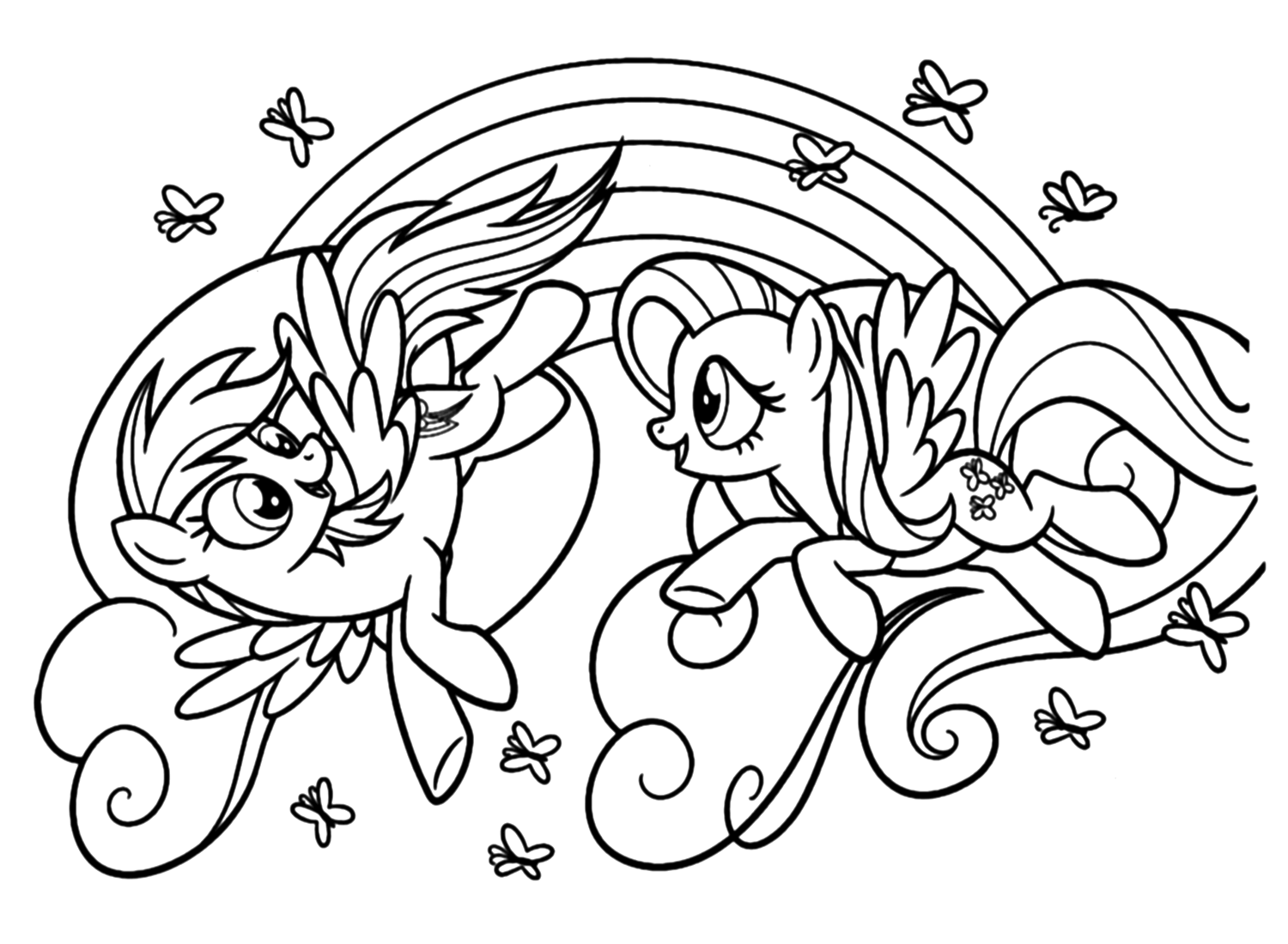 Fluttershy Pictures To Color