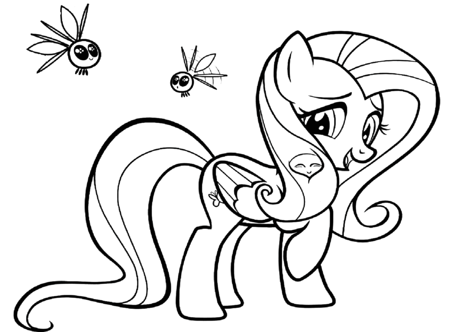 Fluttershy Printable Coloring Page