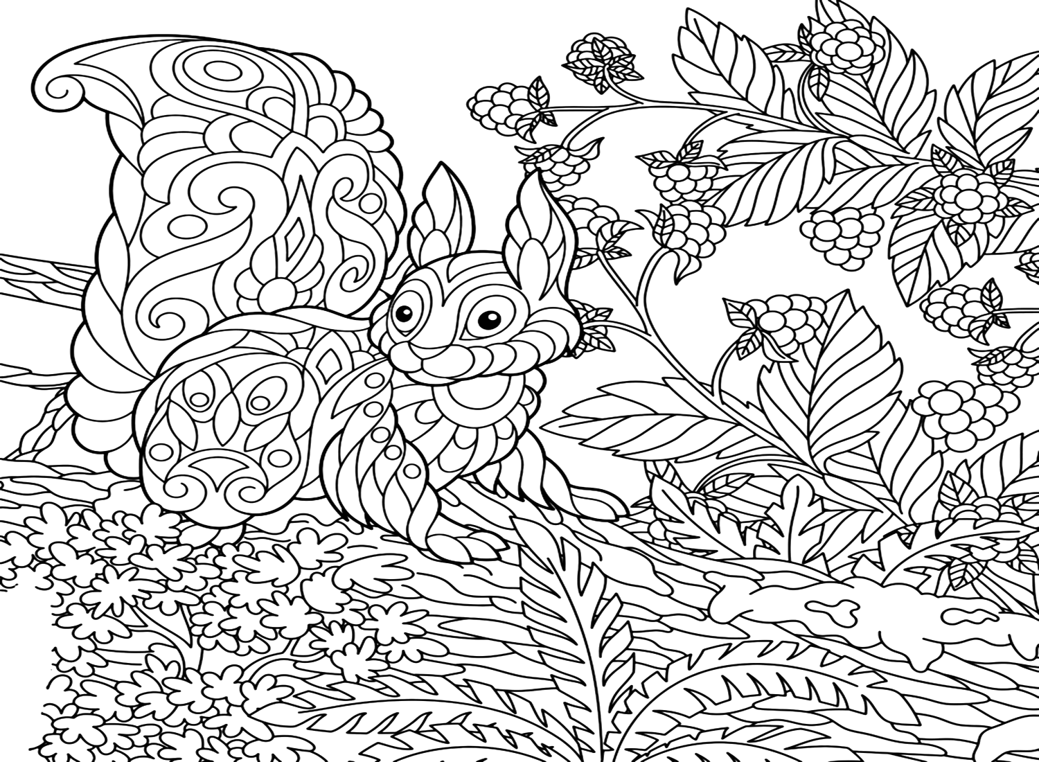 Forest In Fall Coloring Page
