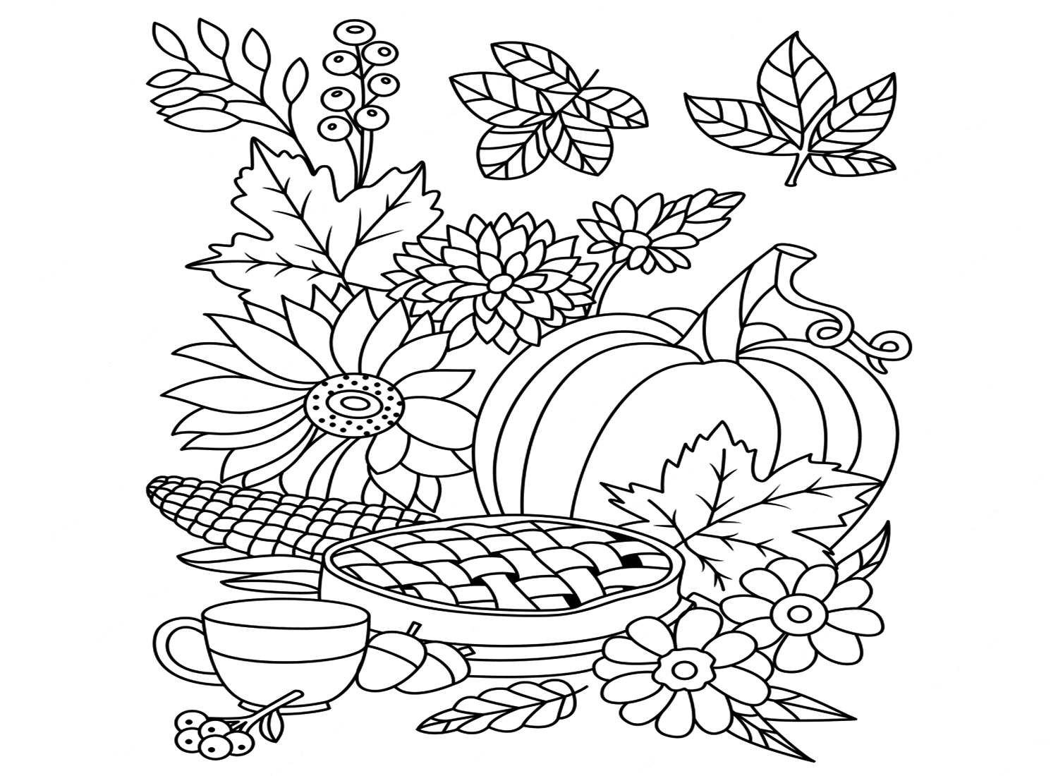 Free Fall Coloring Pages from Fall