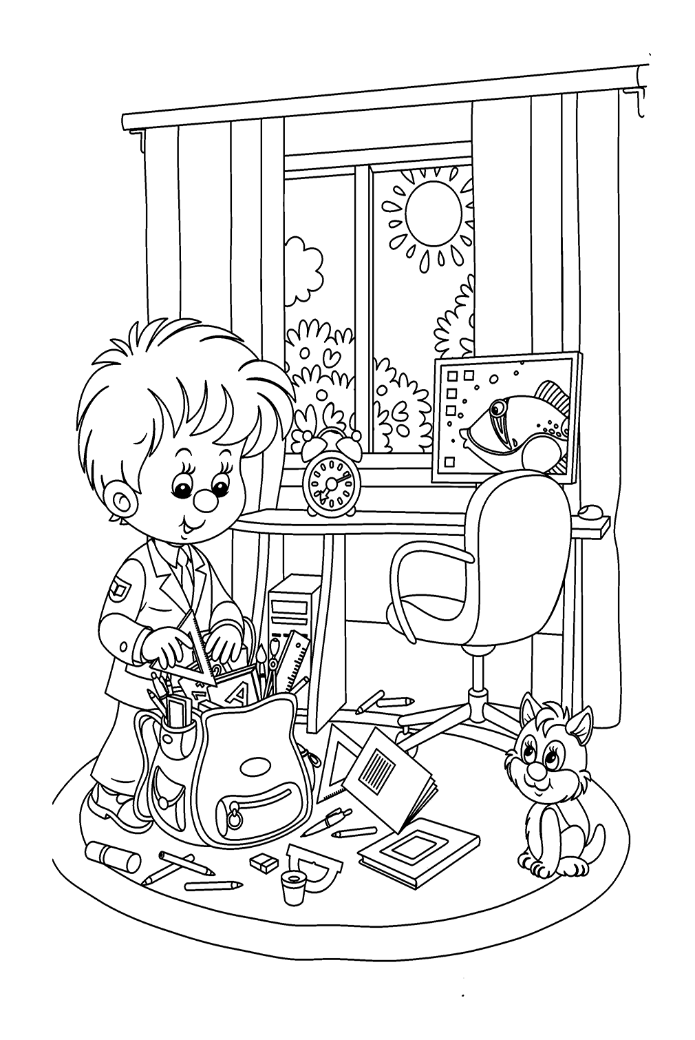 Free September Coloring Pages