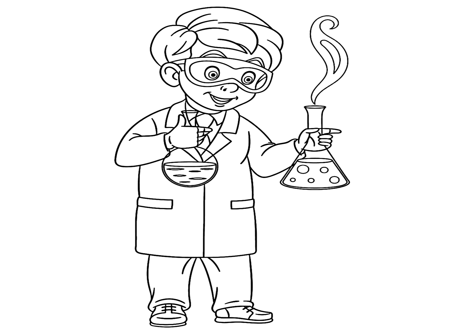 Labortary On First Day Of Coloring Page