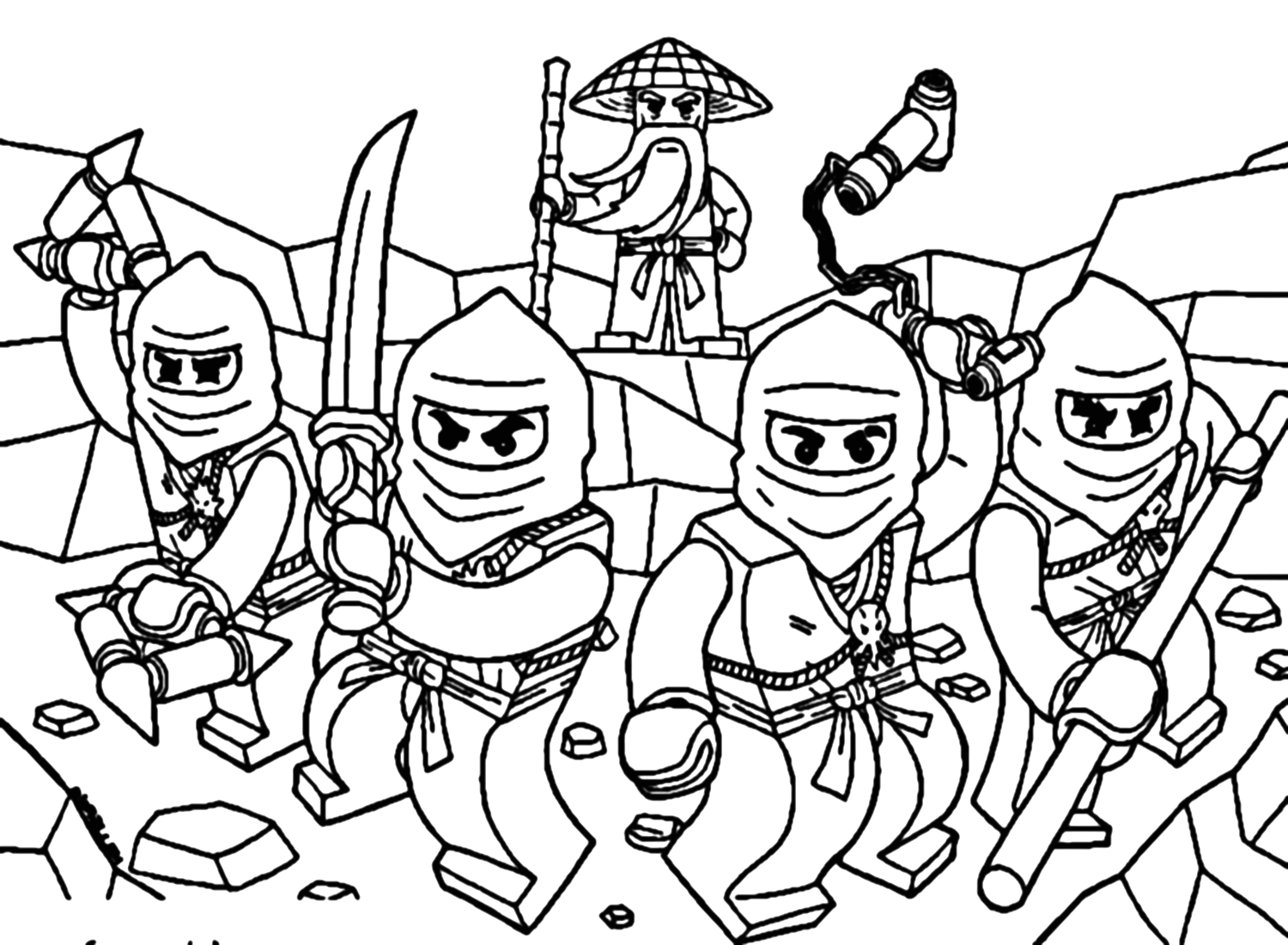 Ninjago Ausmalbilder Alle Ninjas