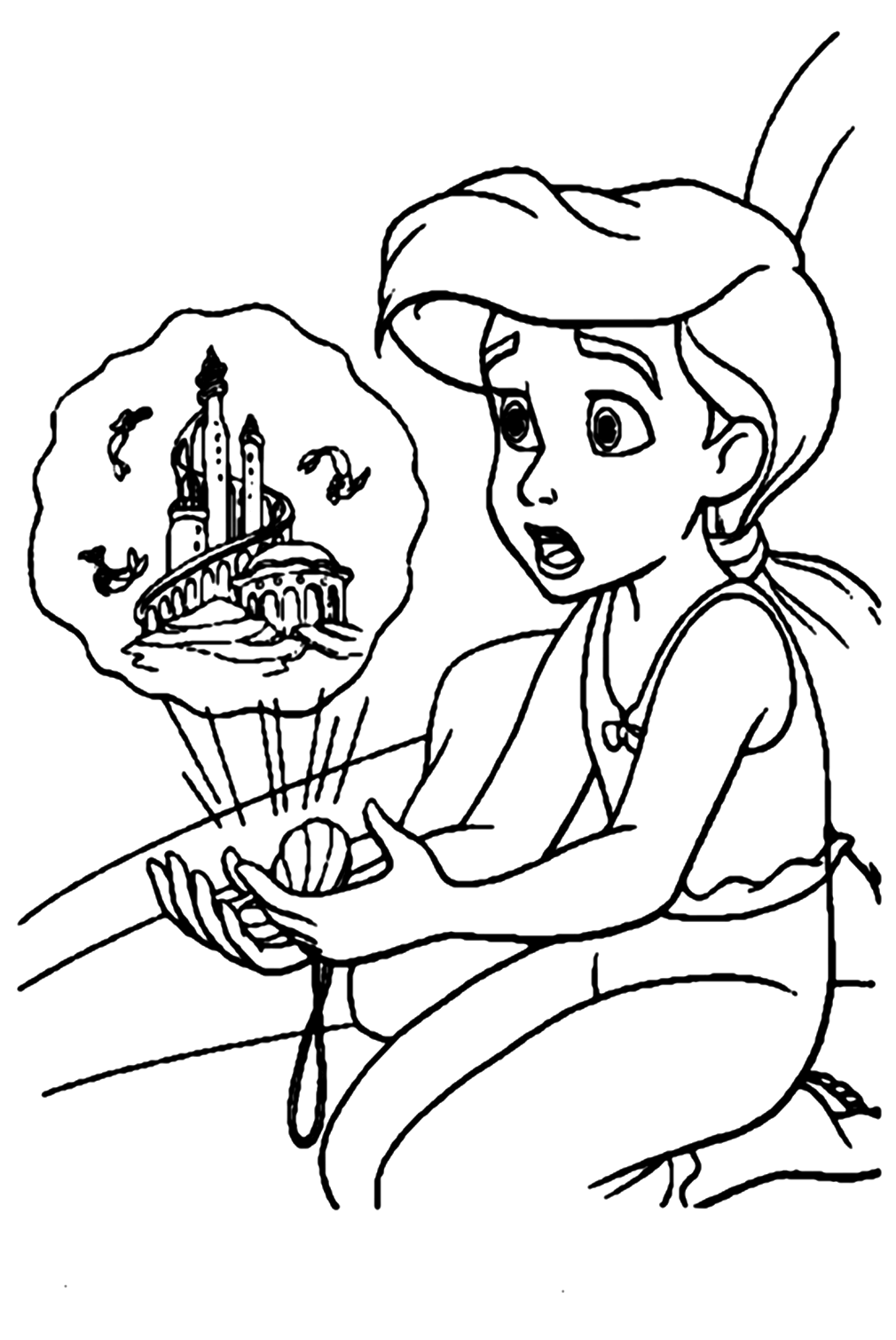 Melody Little Mermaid Coloring Pages Coloring Page