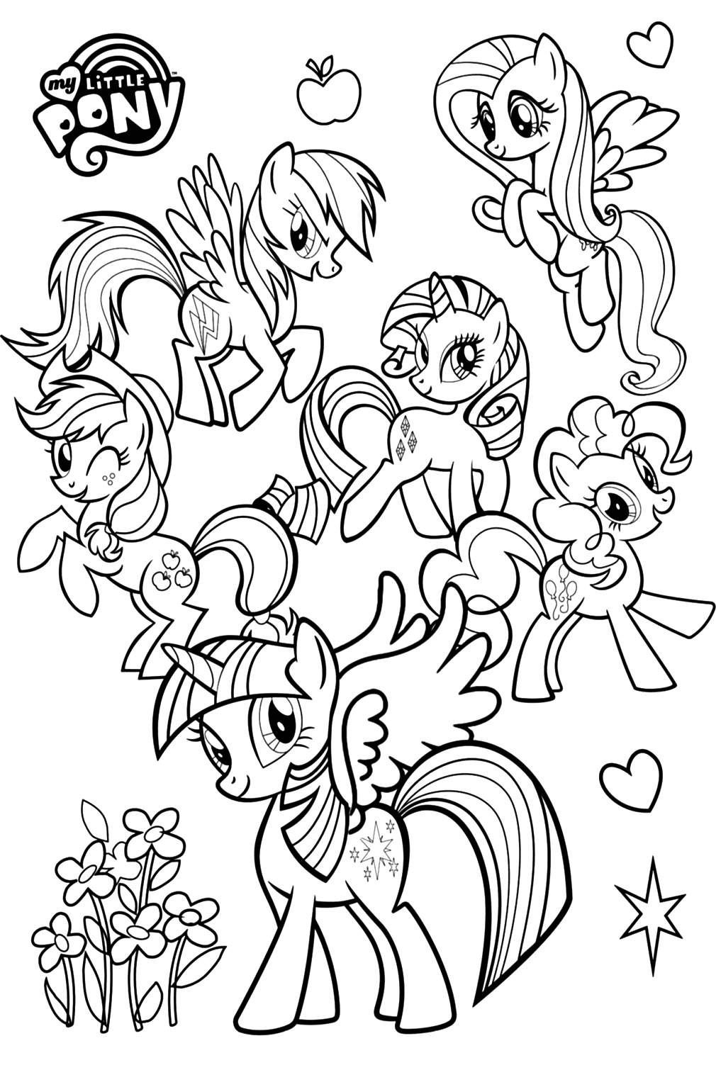 My Little Pony Coloring Pages - Free Printable Coloring Pages