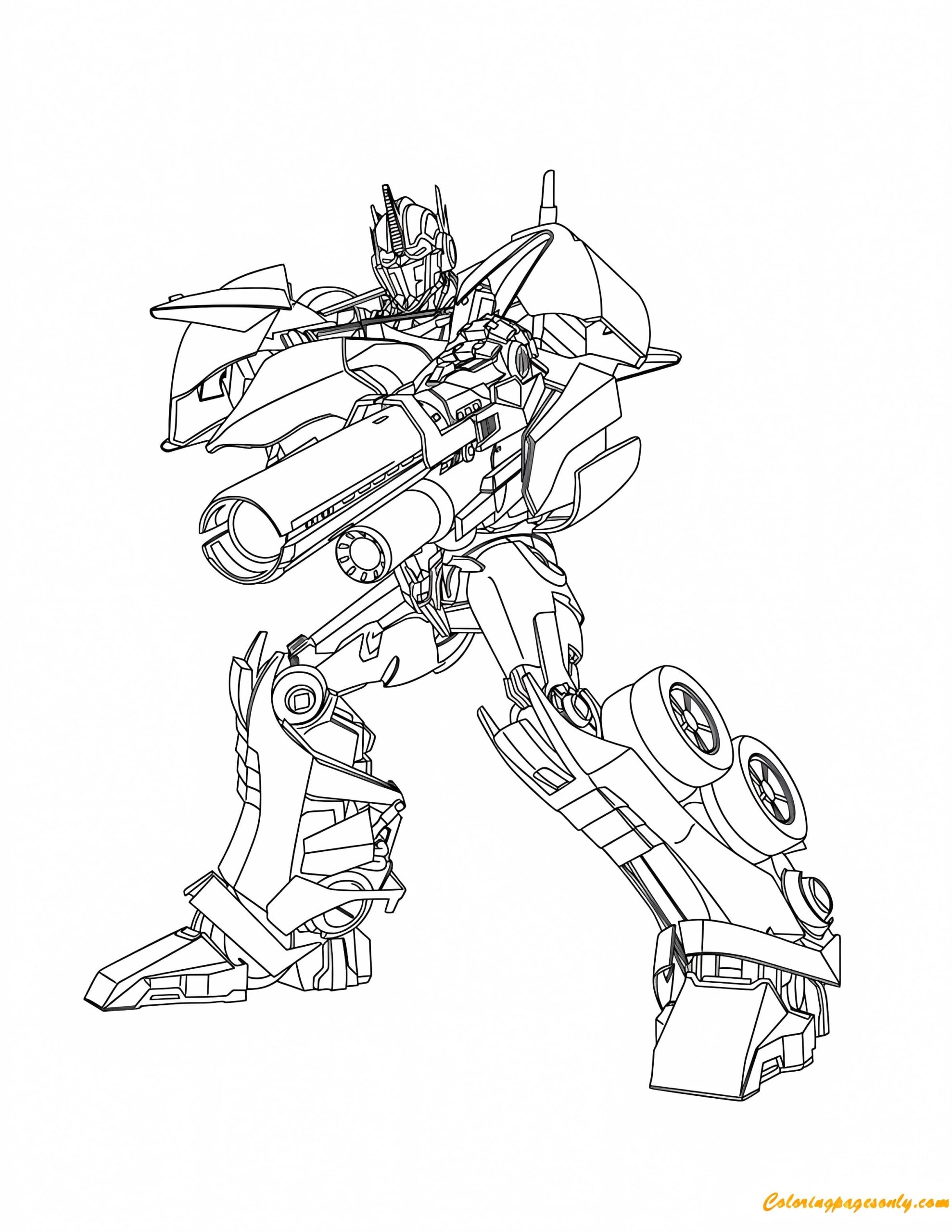 Optimus Prime From Transformers Coloring Pages