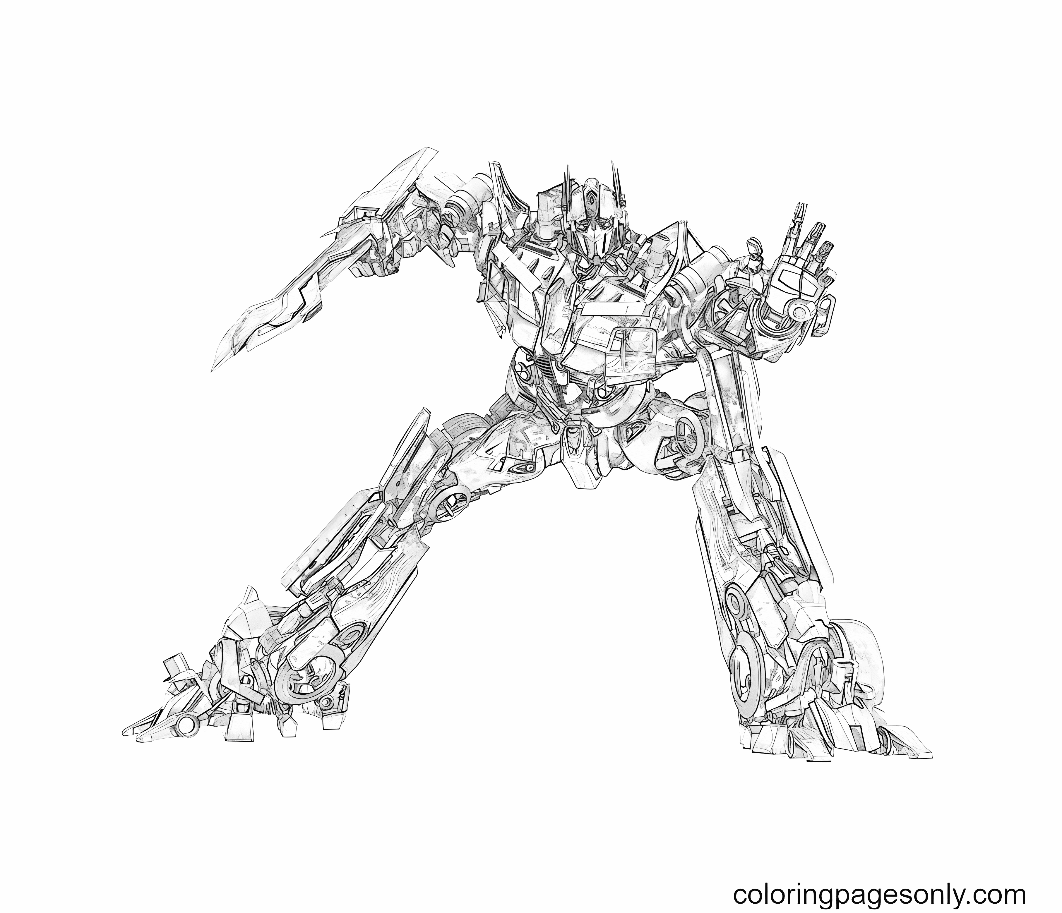 Optimus Prime Transformers Free Coloring Pages
