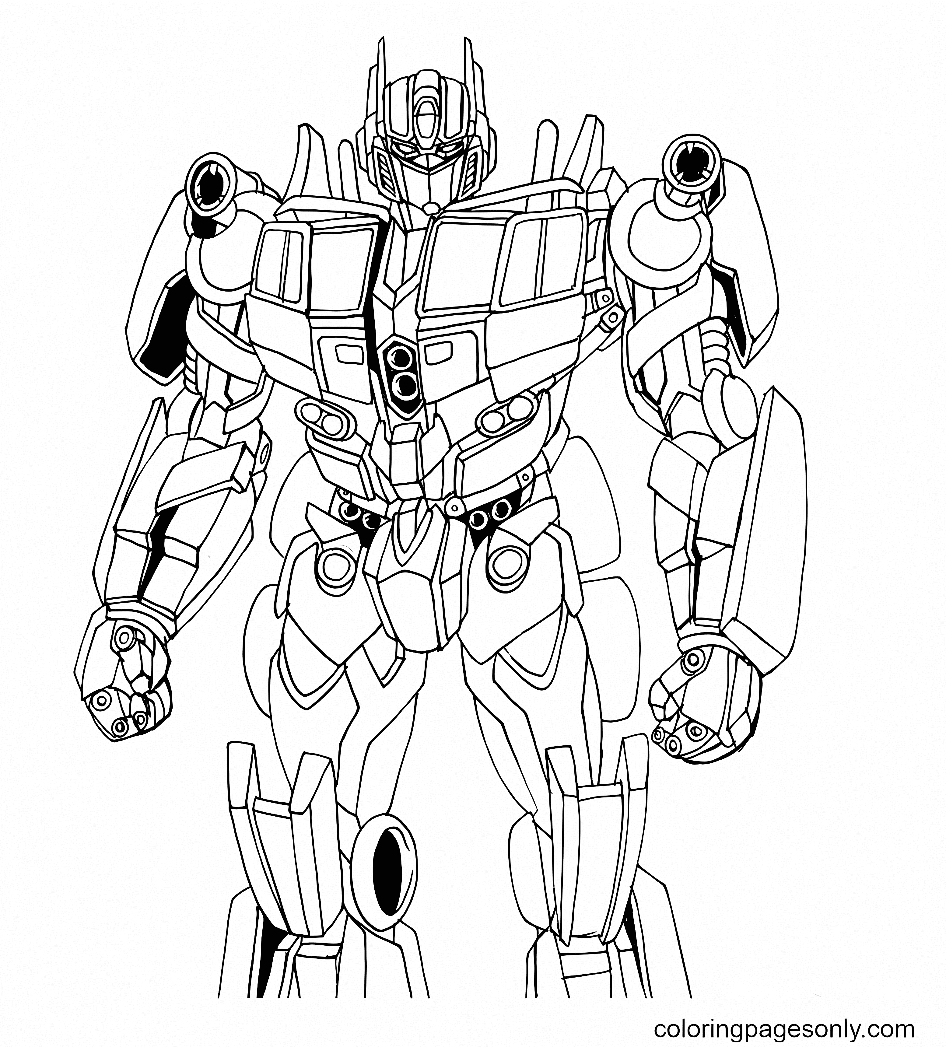 Optimus Prime Transformers Printable Coloring Pages