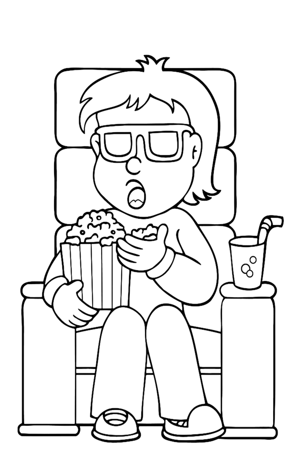 Раскраска попкорн от Popcorn