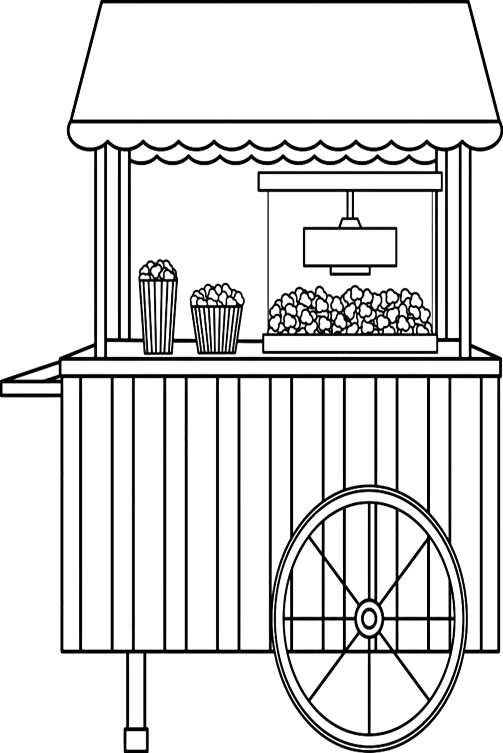 Popcorn Coloring Pages Printable