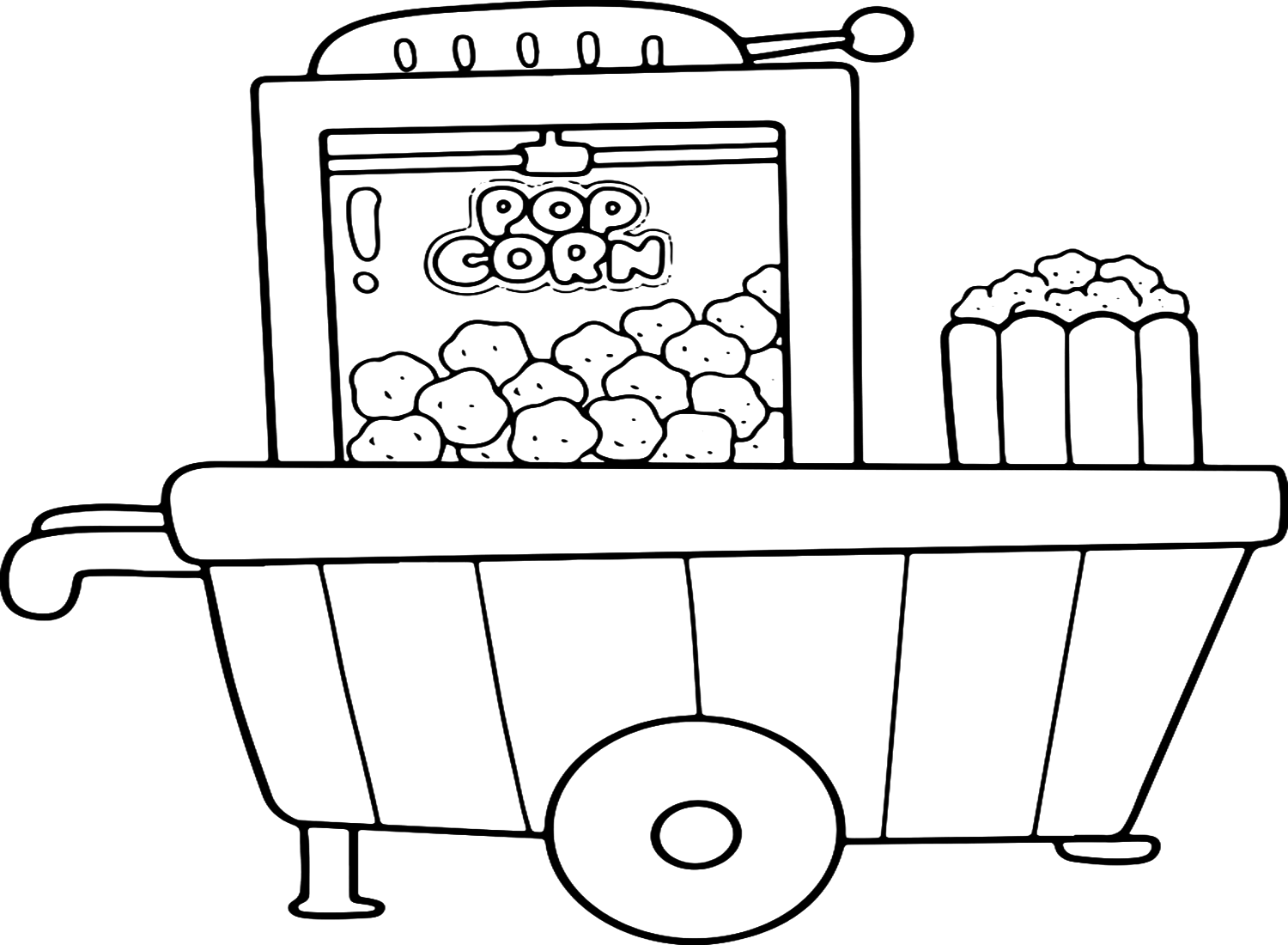 Malvorlagen „Popcorn Shop“ von Popcorn