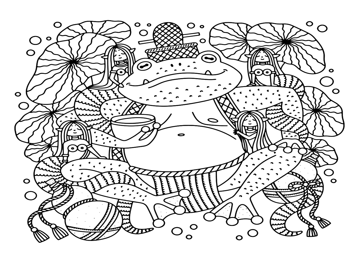 Druckbare Aga-Kröte-Malseite von Cane-Toad