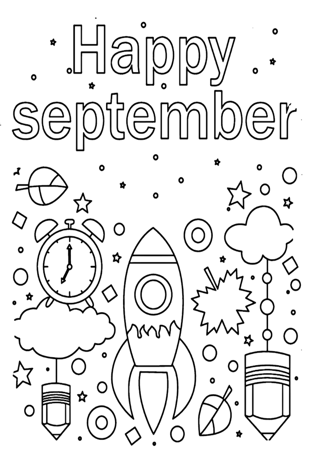 September Coloring Sheet
