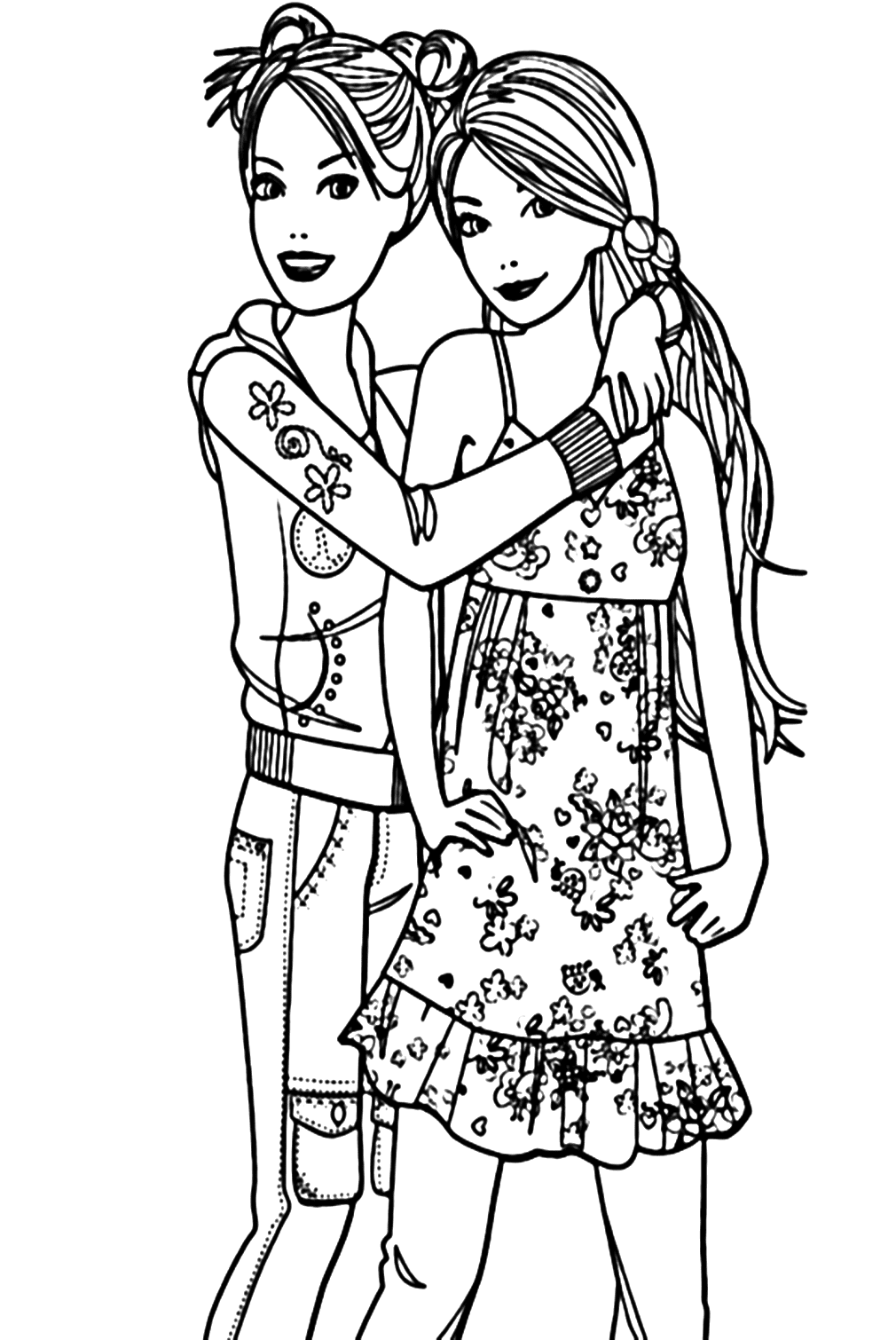 Sisters Day Coloring Page To Print from Sisters Day