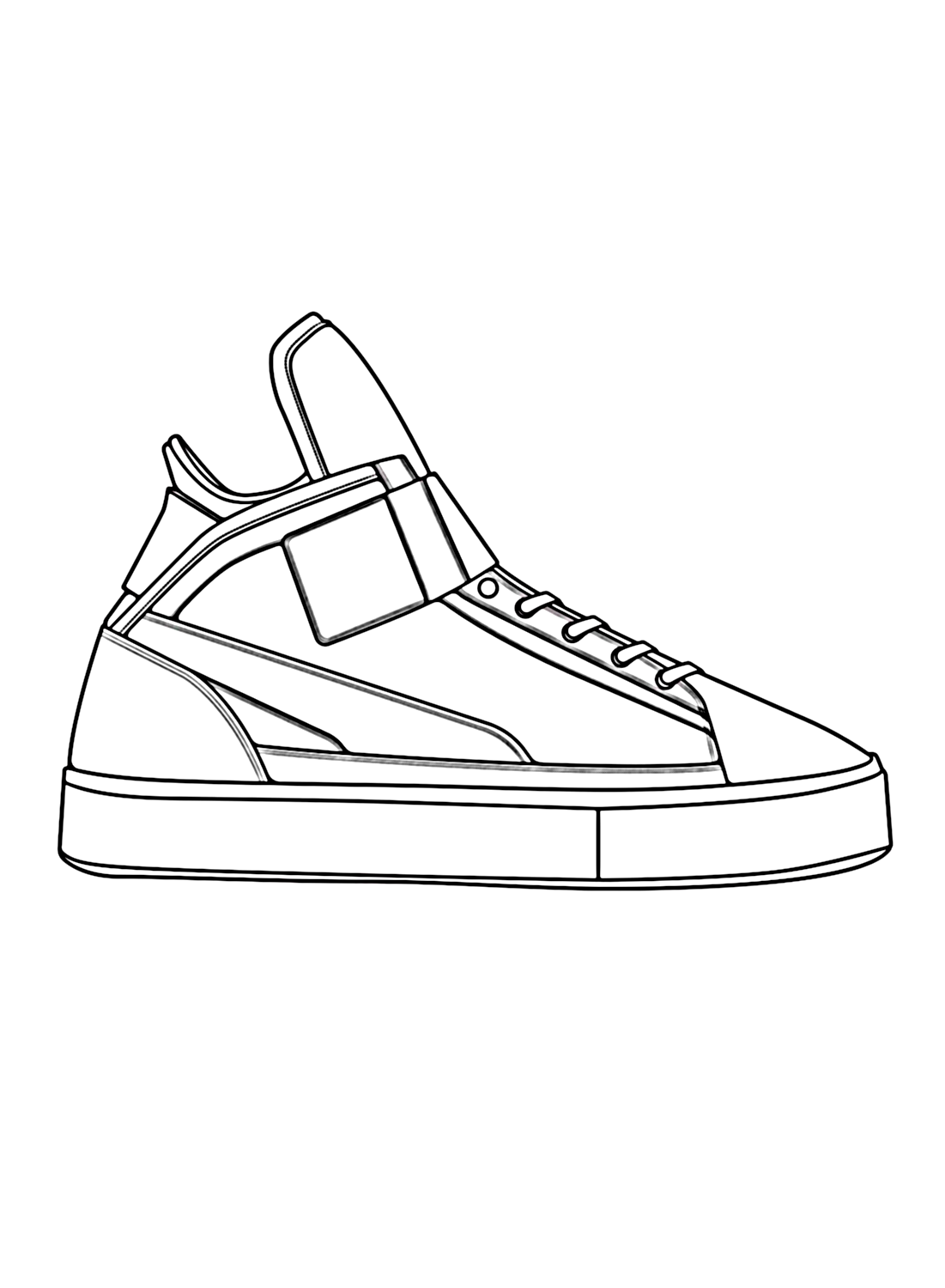 Dibujo de zapatillas para colorear de Shoe